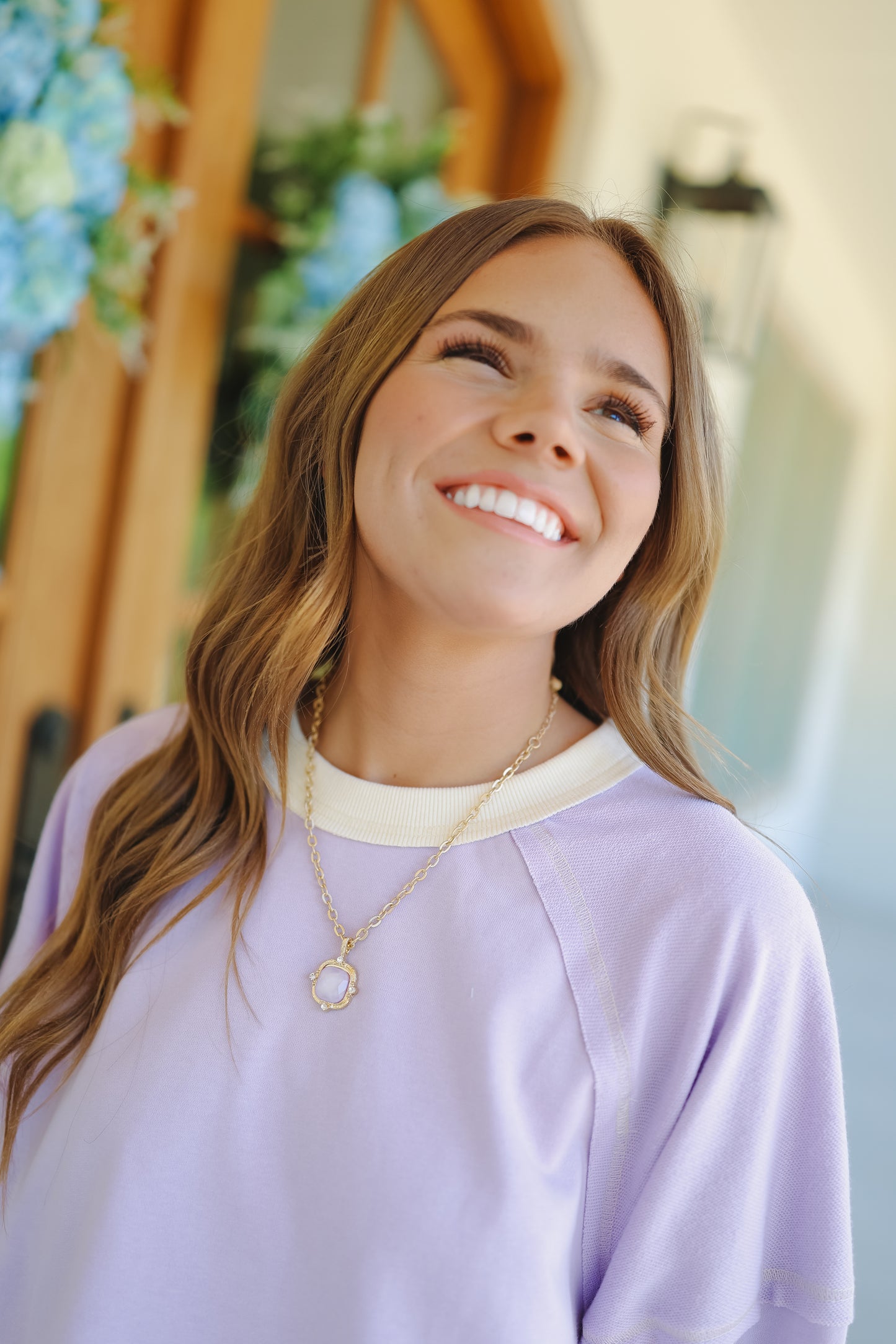 Daydream Stone Necklace & Earrings - Lavender