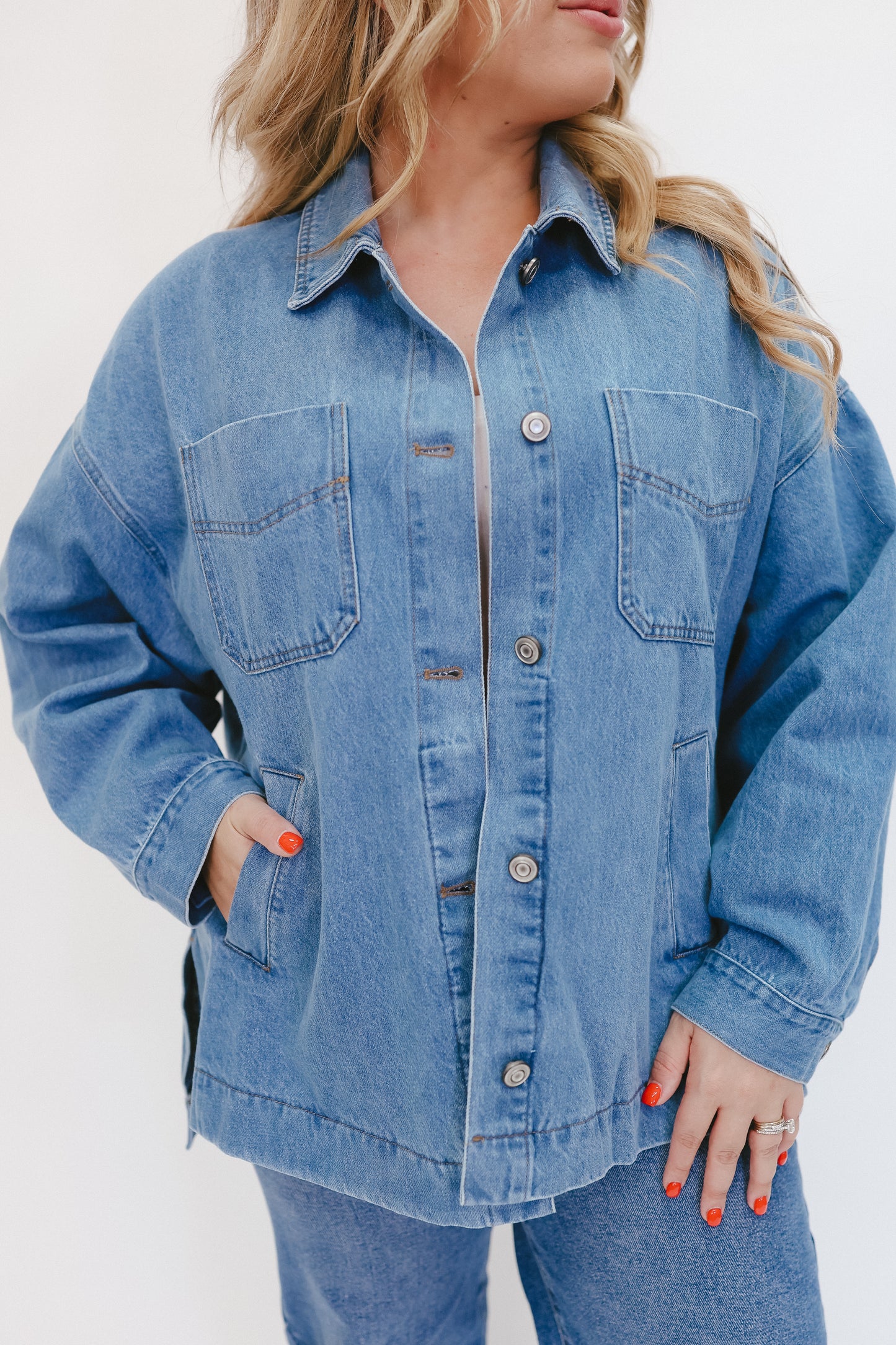 Frankie Oversized Denim Jacket - Light Wash