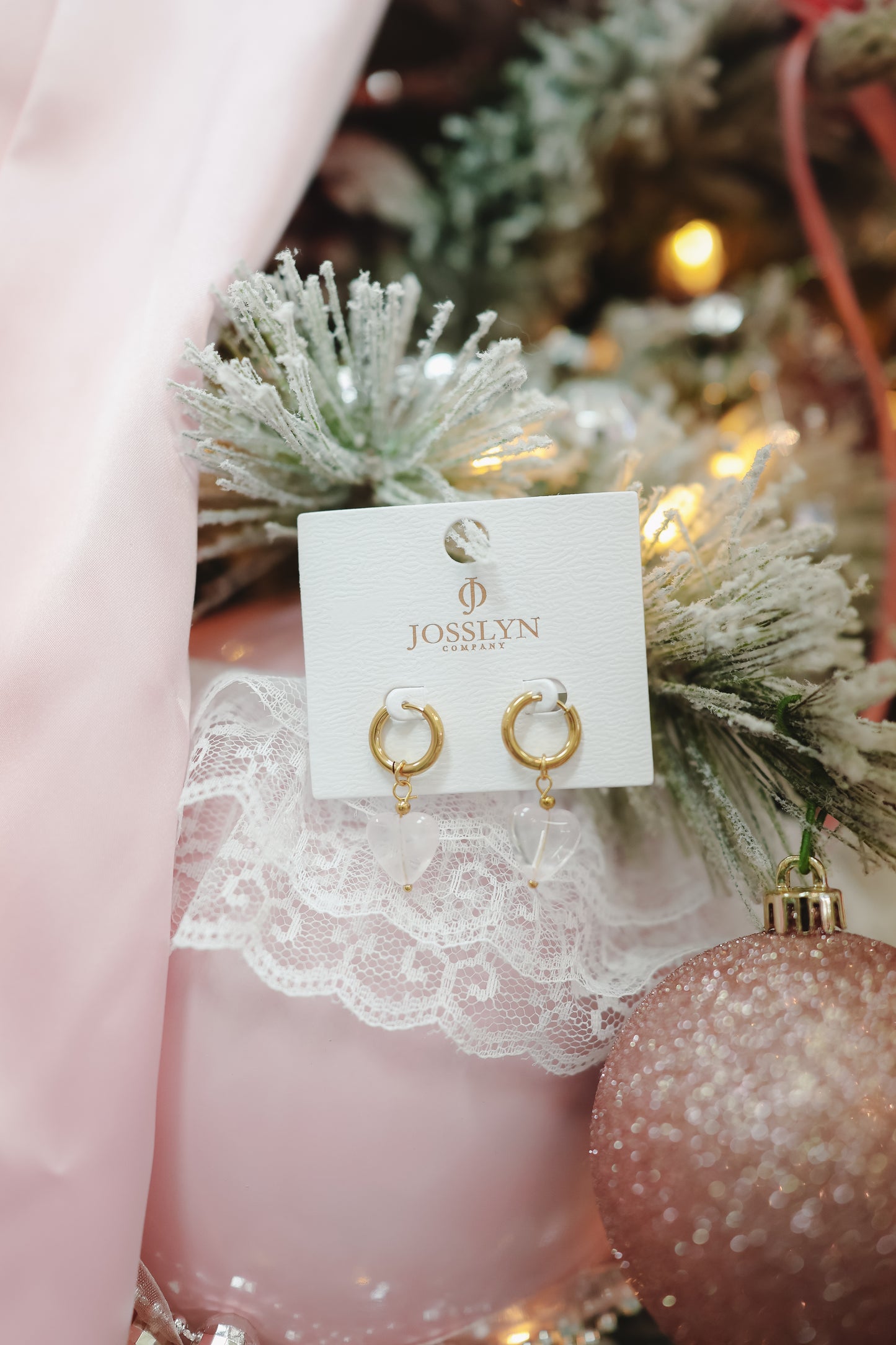 Teresea Heart Earrings - Gold