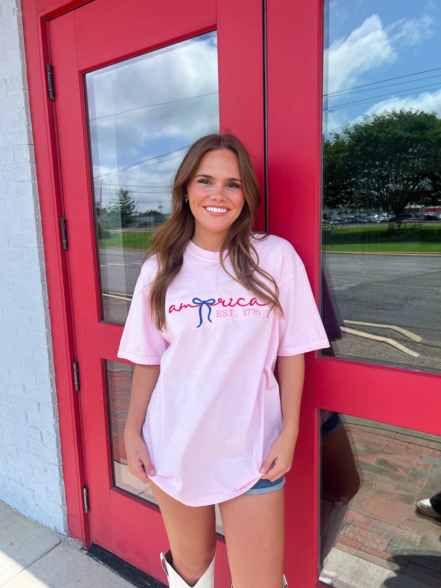 CUSTOM ORDER: 1776 Tee or Sweatshirt- Baby Pink