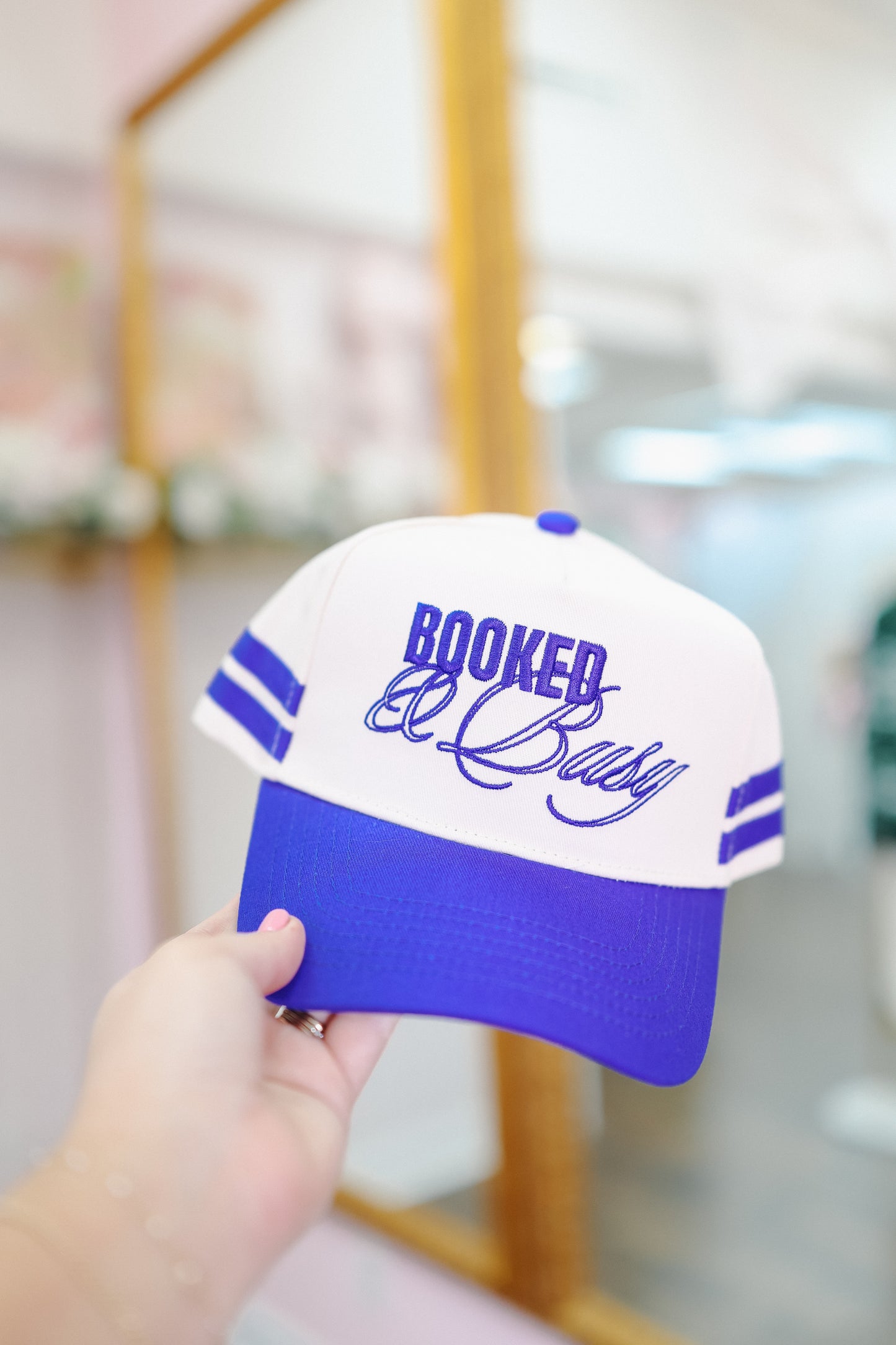Booked & Busy Trucker Hat - Blue