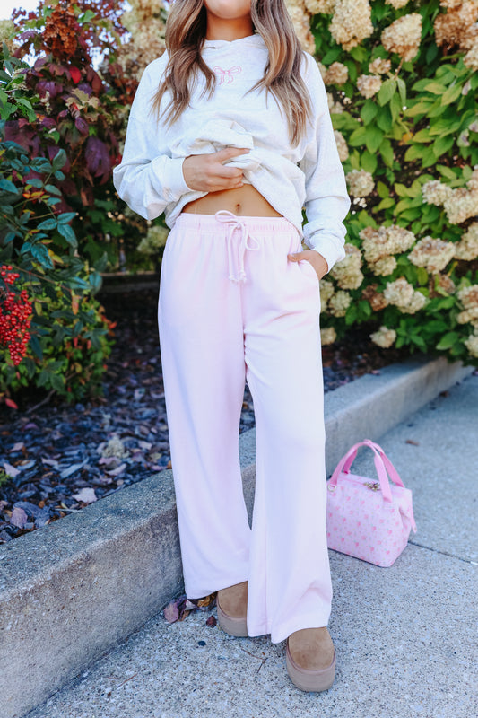 Avril Ribbed Wide Leg Lounge Pants - Multiple Colors