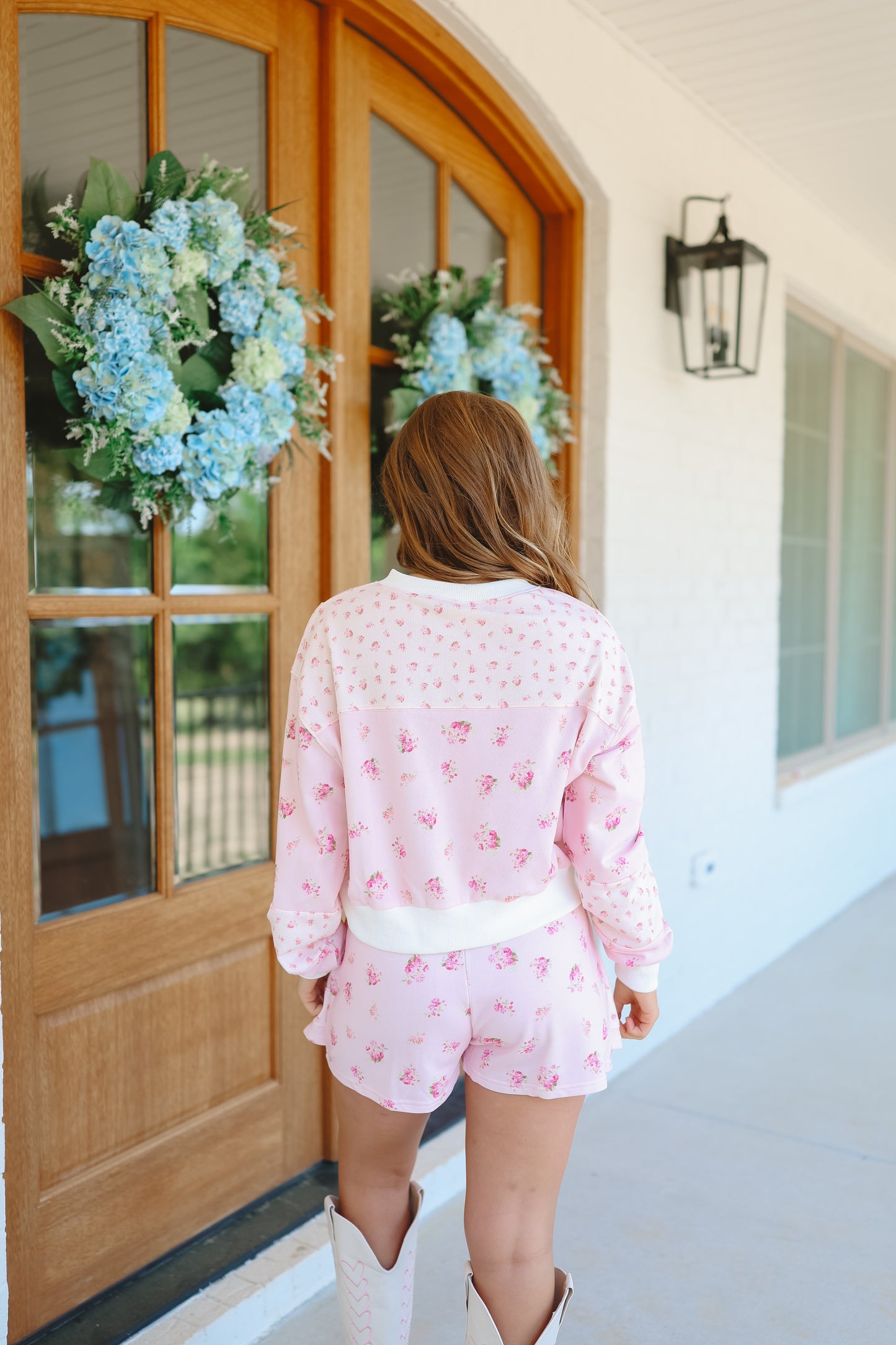 Kris Floral Skort Set - Pink