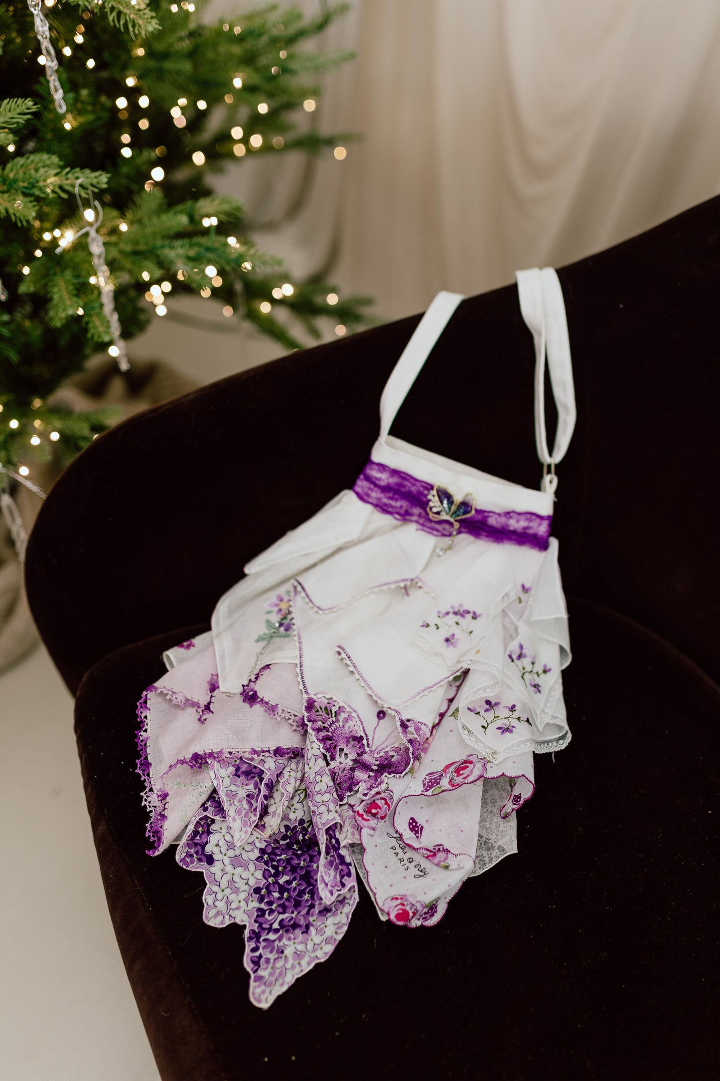 Crossbody Snagbag- Purple White Mix