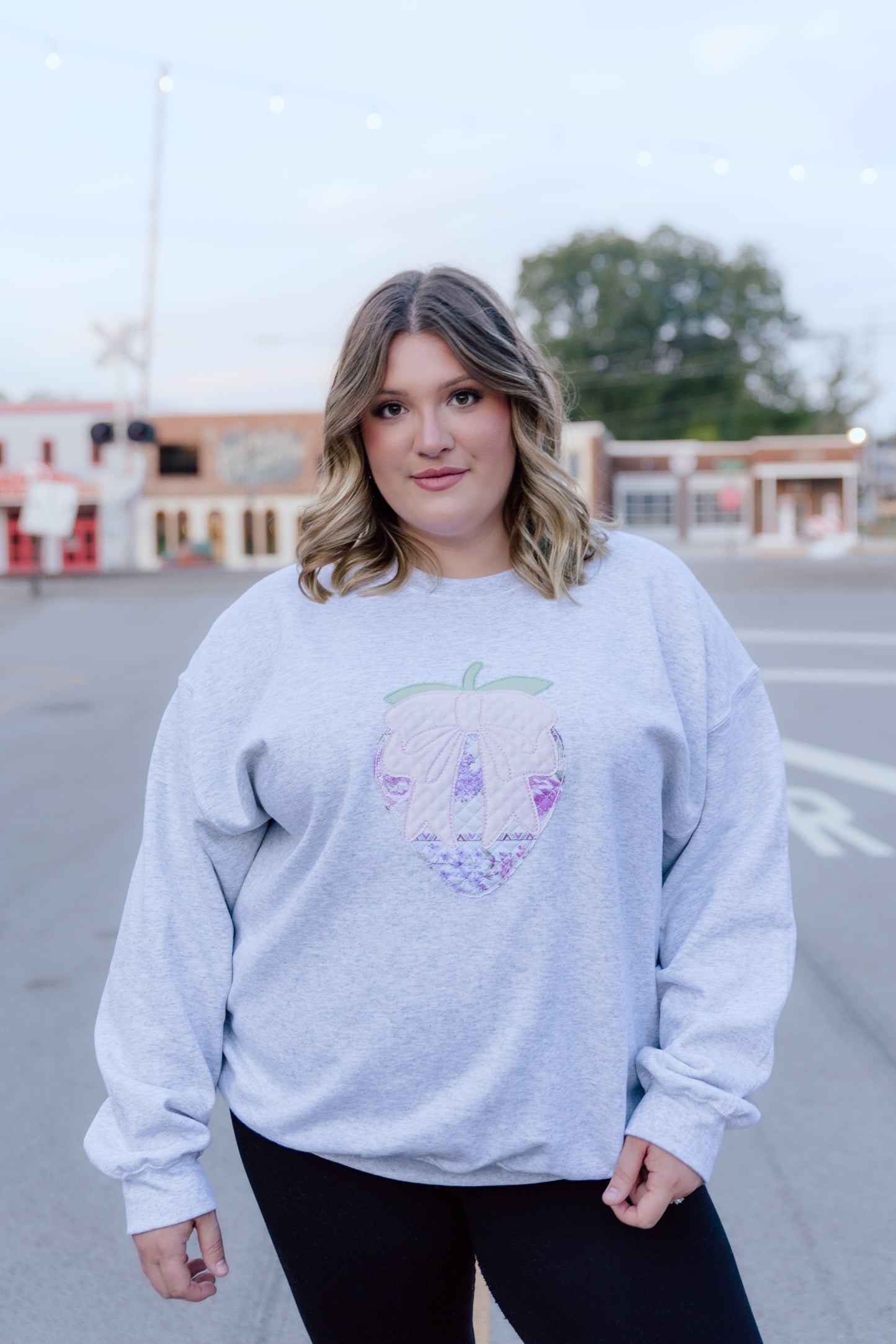 CUSTOM ORDER: Coquette Berry Sweatshirt- Grey