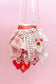 Crossbody Snagbag- Red White Mix