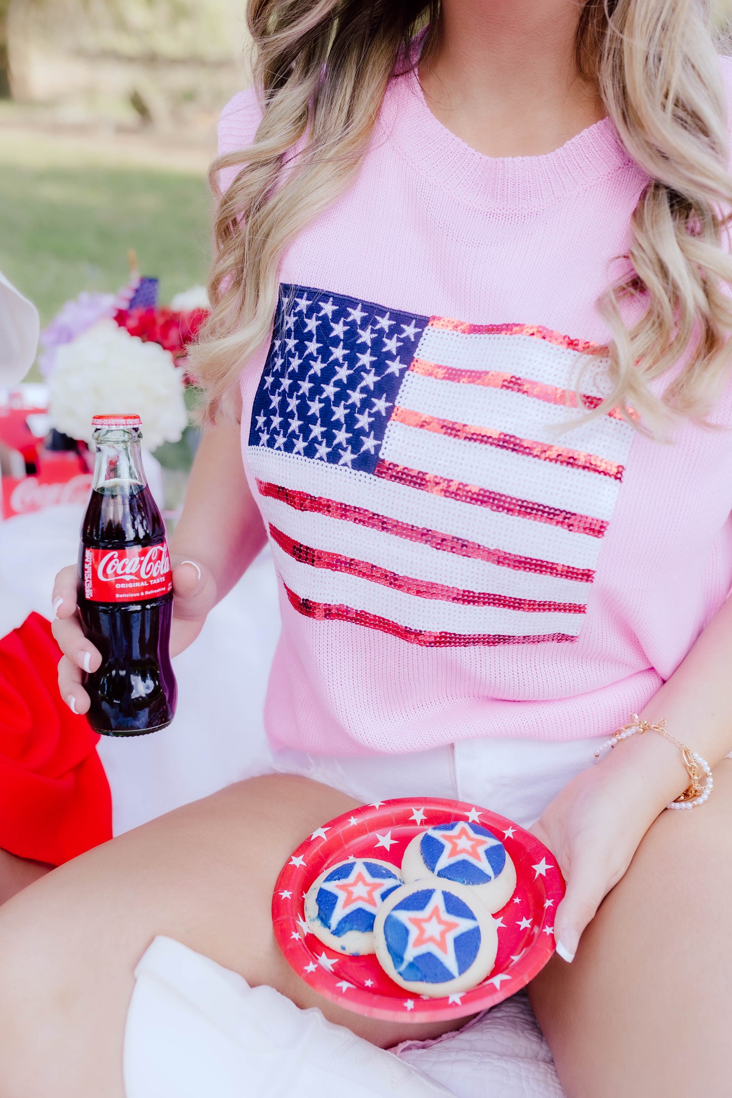 'Merica Top- Pink