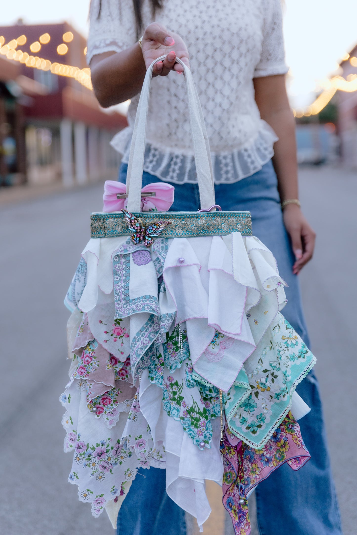 Small Snagbag- Turquoise Floral Multi