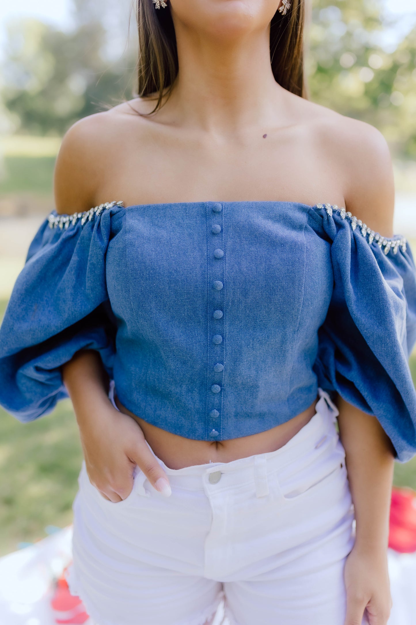 Millie Top- Blue Denim