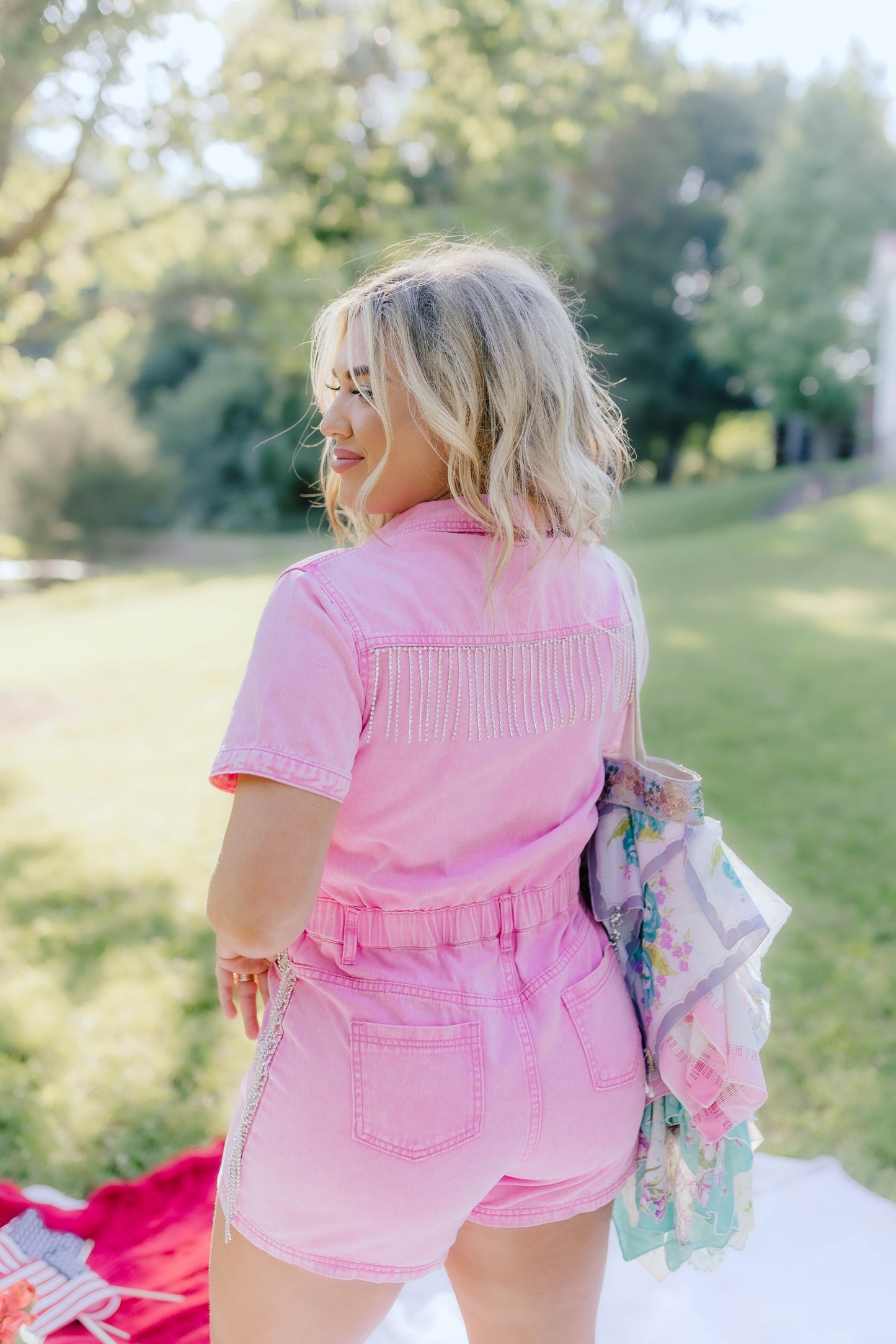 Hannah Romper- Pink