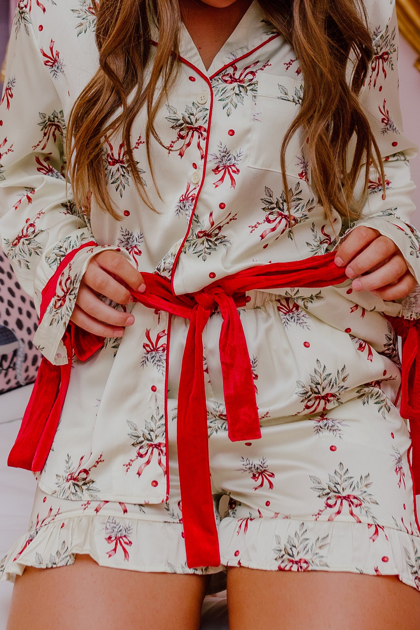 Mistlebow Pajama Set- Light Yellow