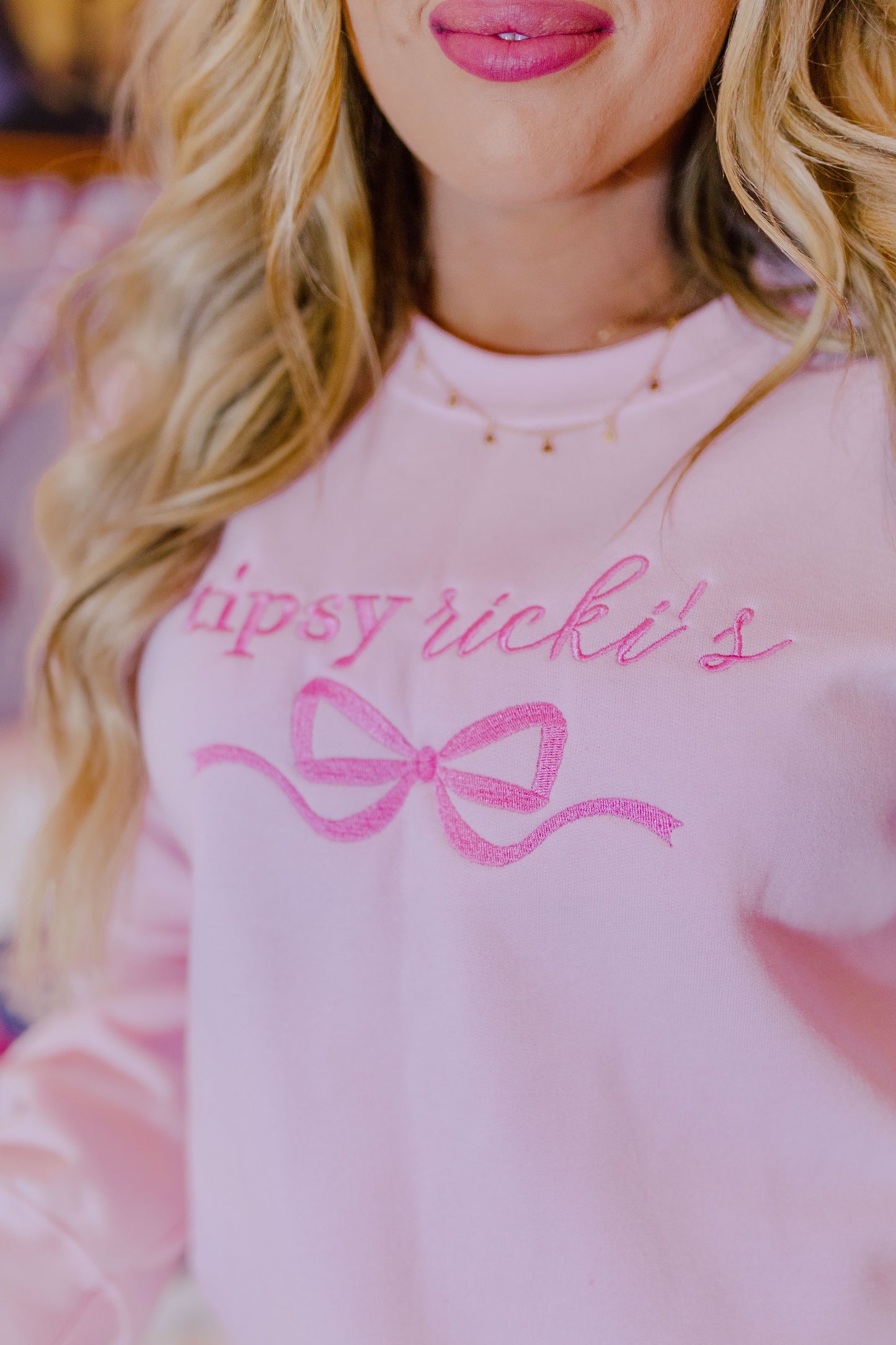 Tipsy Ricki's Pullover- Baby Pink