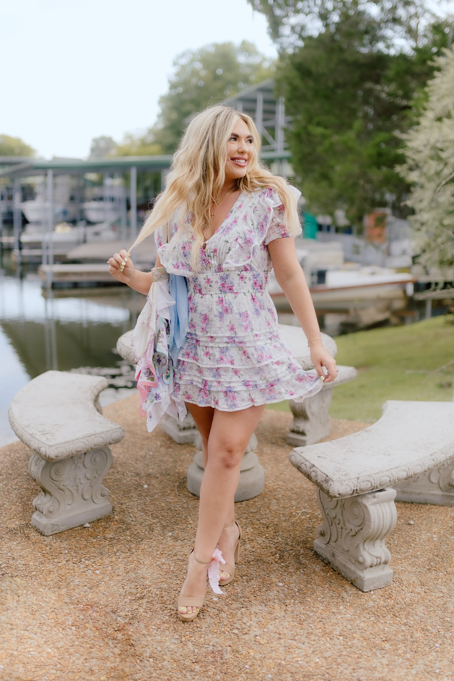 Genevieve Dress- Pink Multi