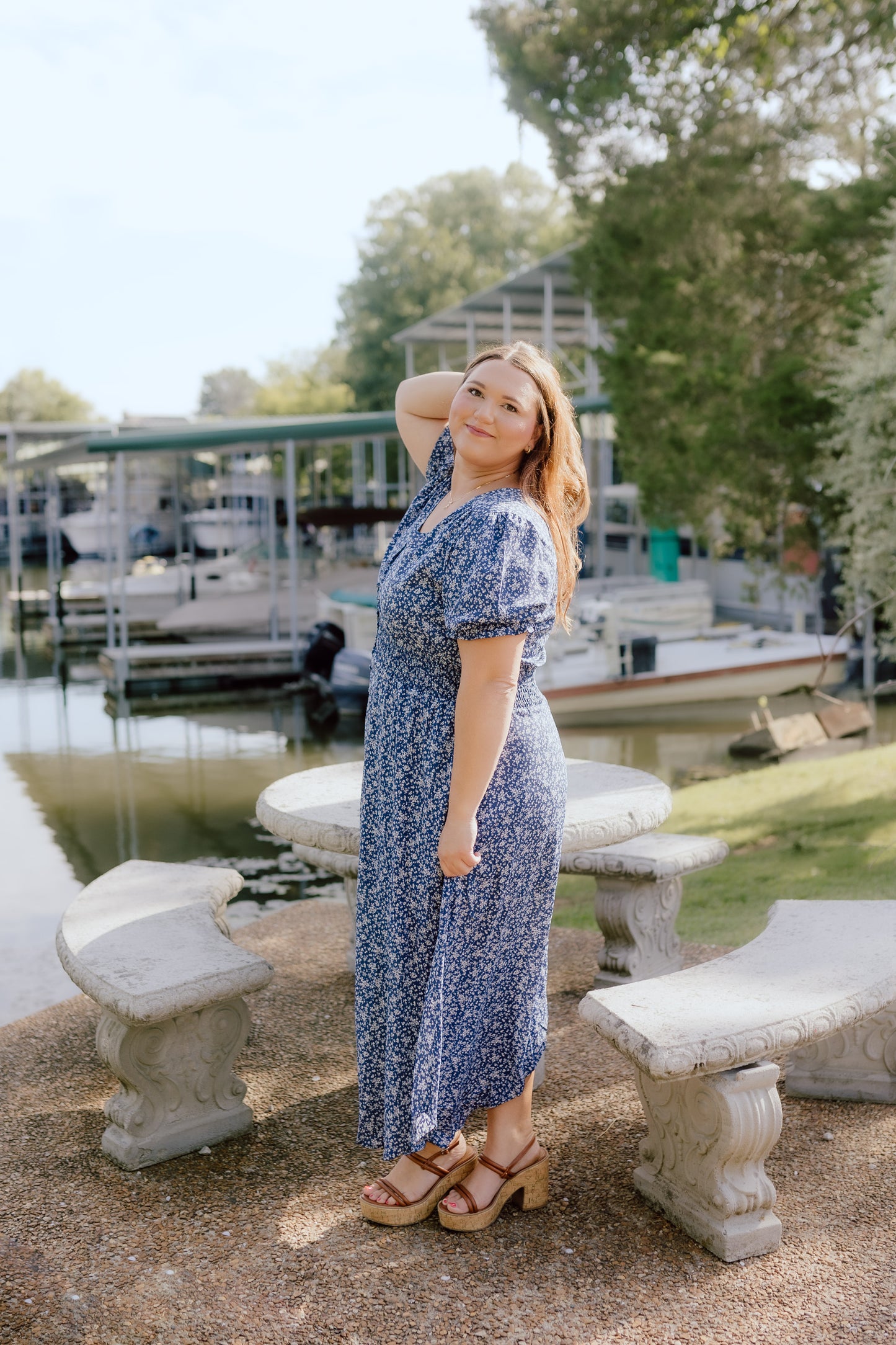 Georgia Dress- Blue