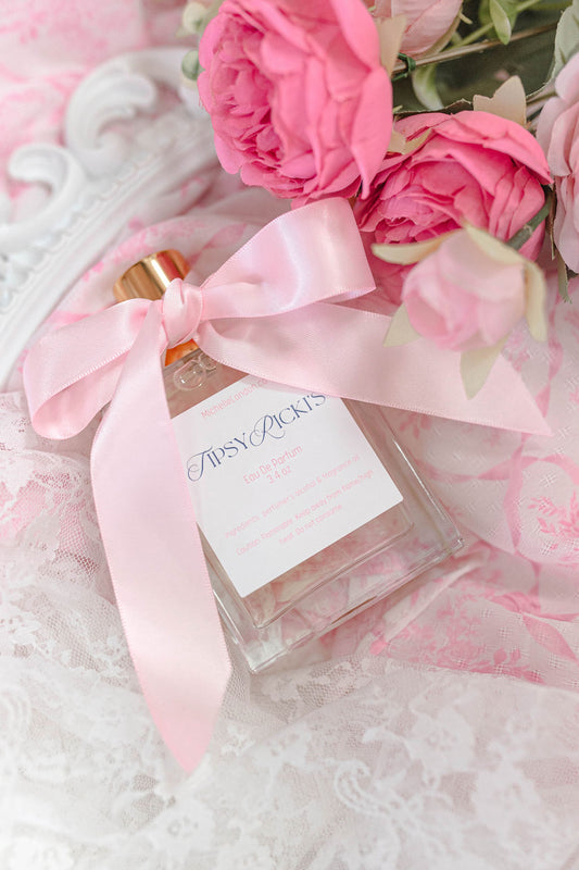 Tipsy Ricki’s Perfume in a 100.55 ml glass bottle — signature fall scent with bergamot, currant, and birch.