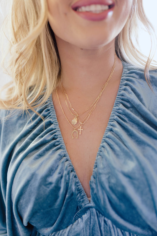 Giddy Up Necklace- Gold