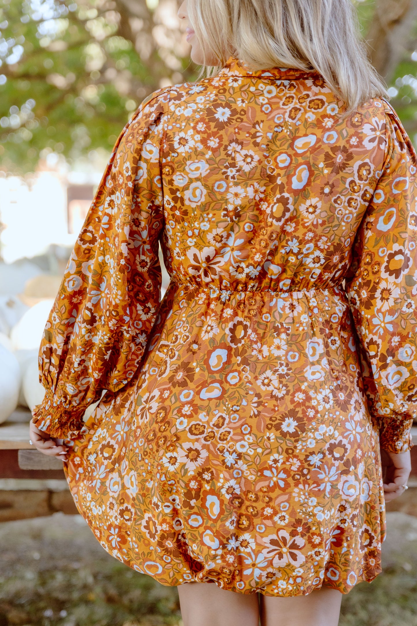 Milana Dress- Orange Floral