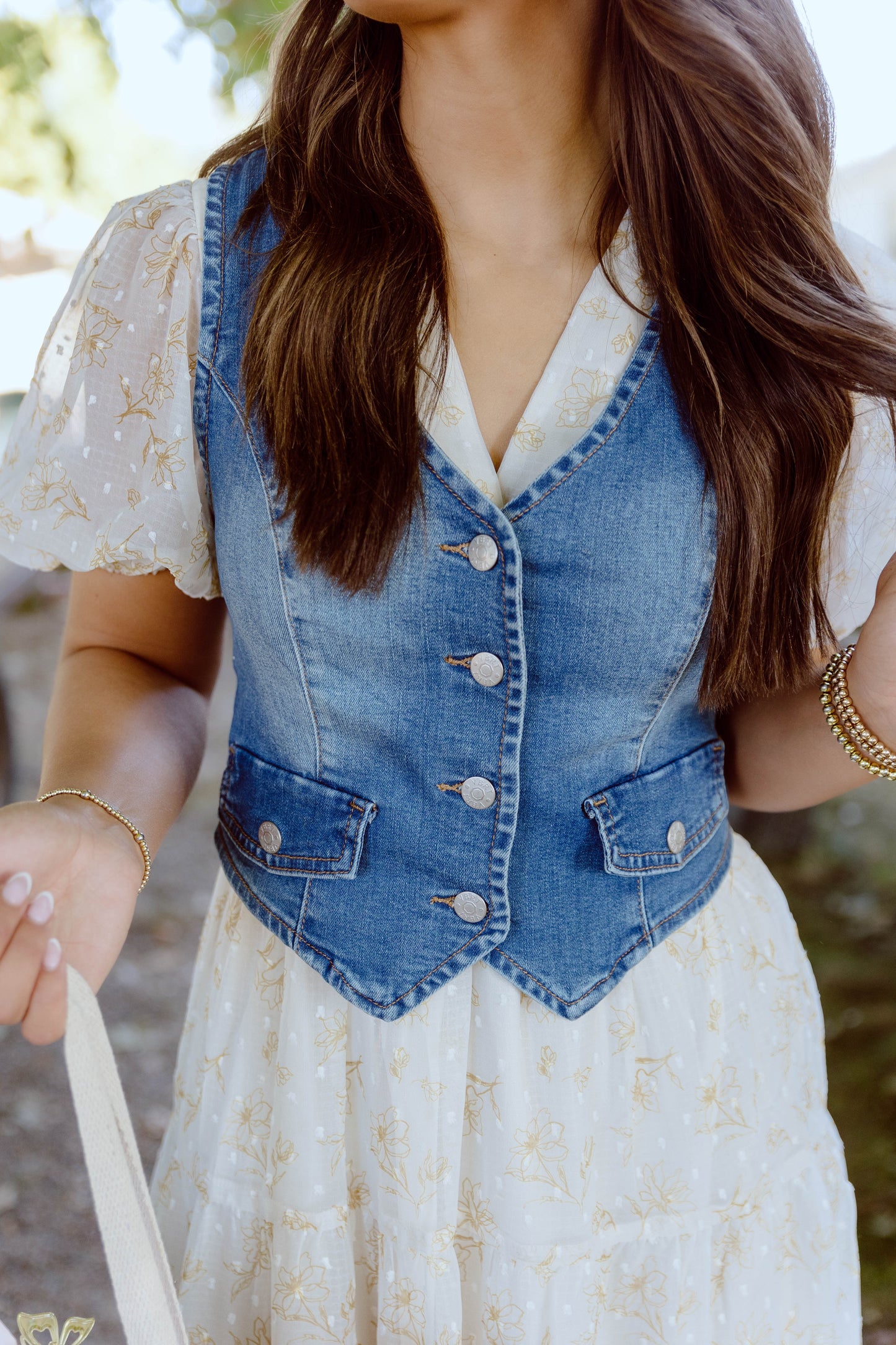 Indigo Vest- Medium Stone