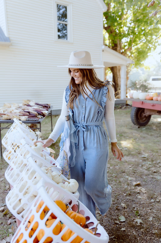 Raelynn Jumpsuit- Light Denim