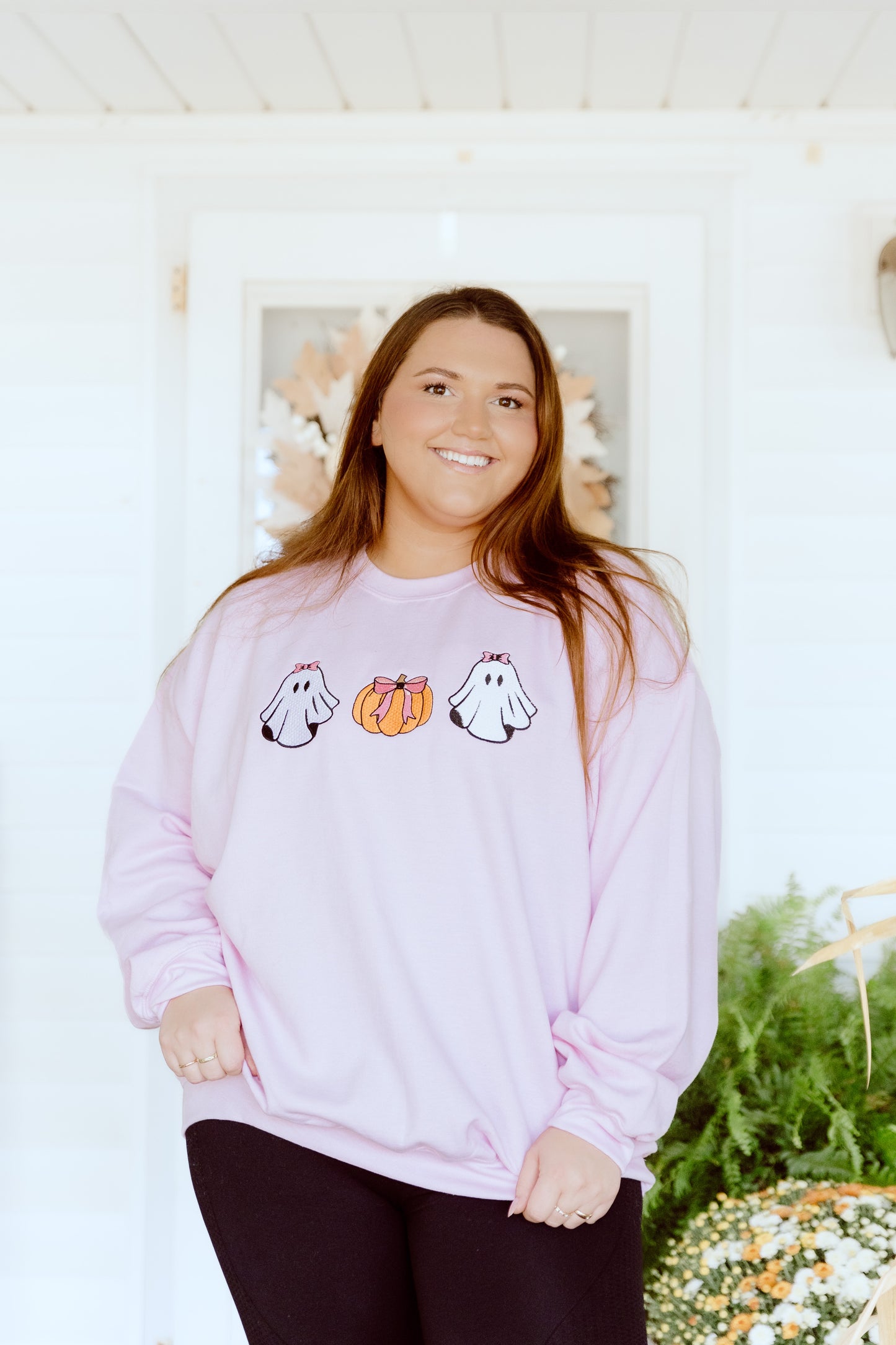 CUSTOM ORDER: Cute But Spooky Sweatshirt- Baby Pink