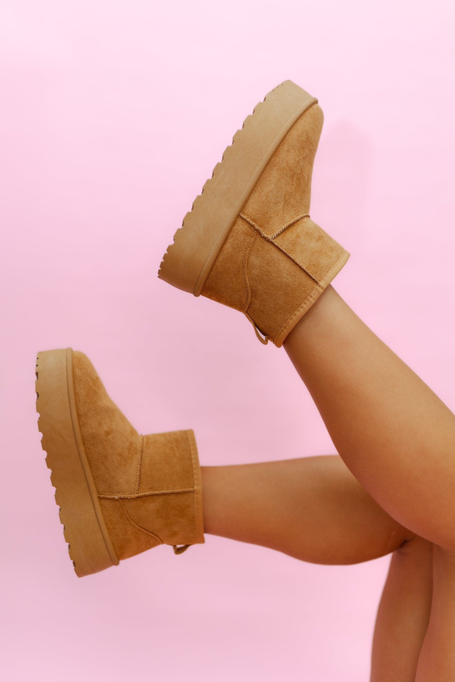 Kinley Platform Booties- Camel