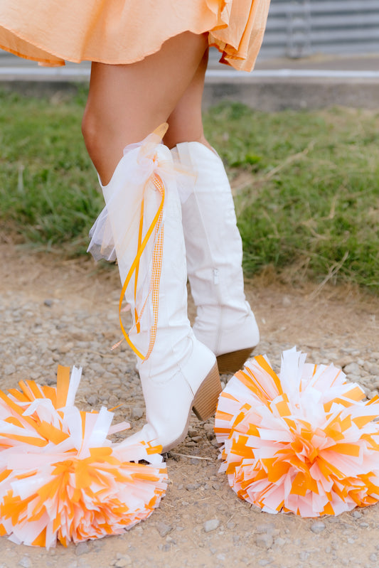 Meg Cowboy Boots- White