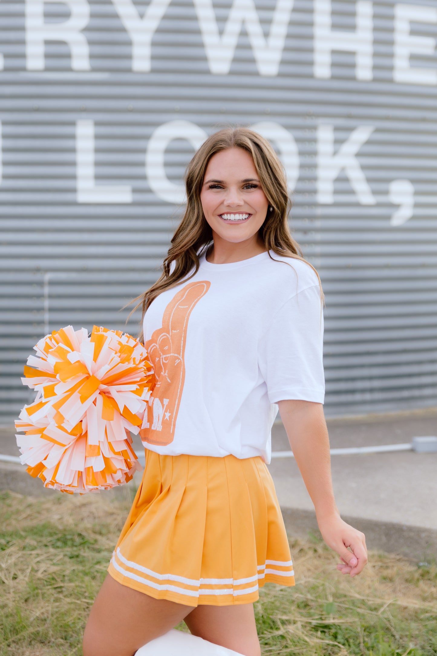 River Cheer Skirt- Orange