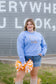 CUSTOM ORDER: Floral UT Sweatshirt- Denim Blue