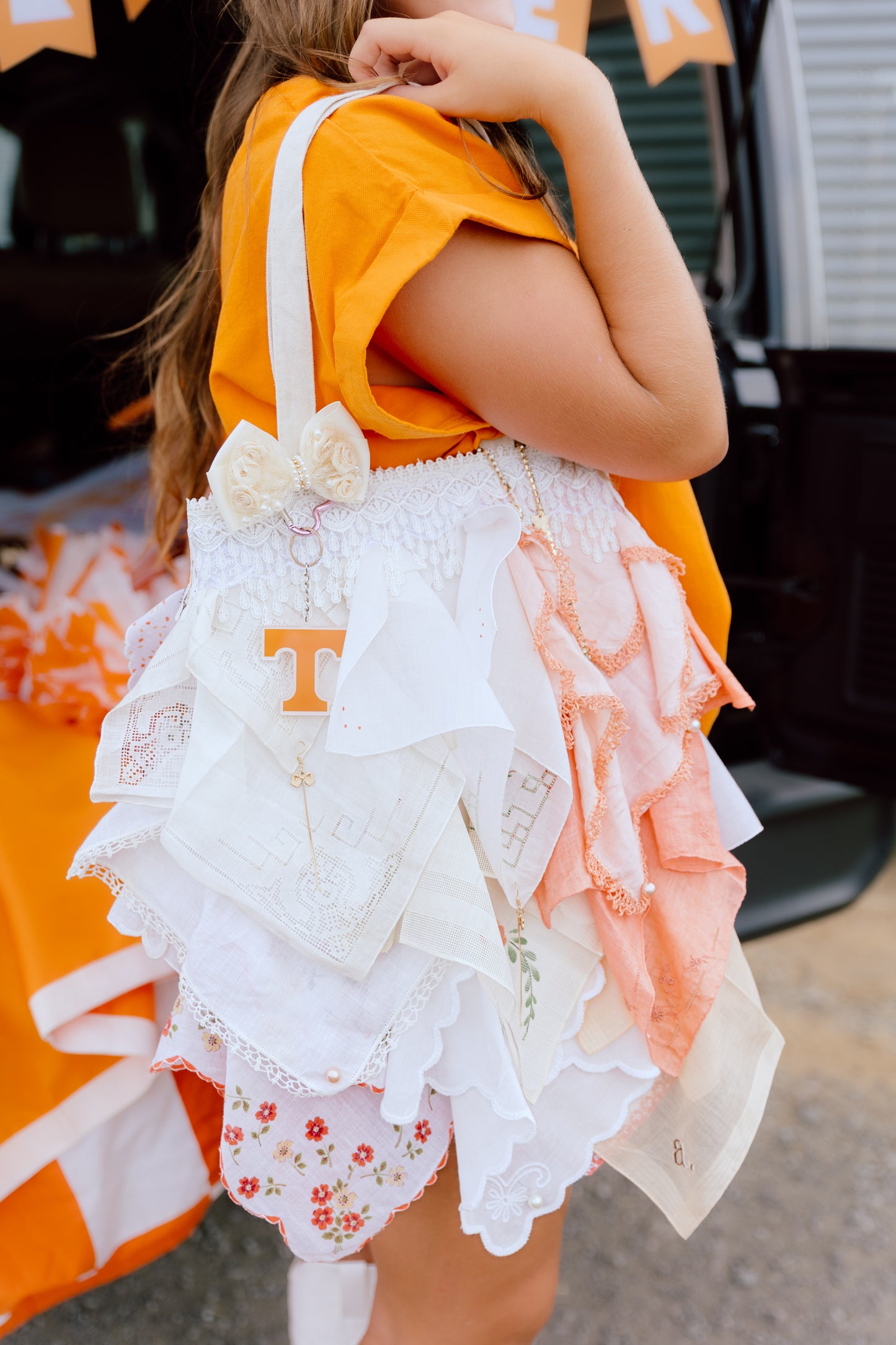 Small Snagbag- Orange White Multi