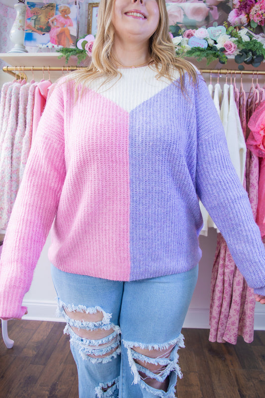 Tabbie Colorblock Sweater- Multi