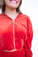 Jen Velour Jacket- Red