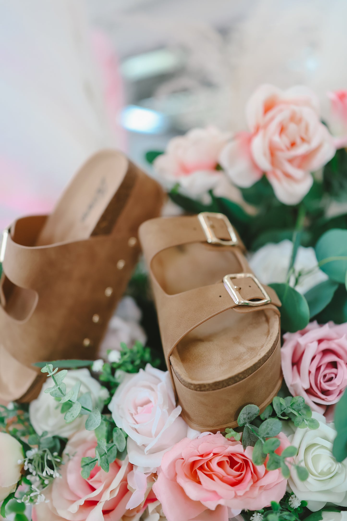 Dakota Platform Sandals - Tan