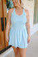 Della Smocked Cross Back Active Dress - Blue