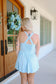 Della Smocked Cross Back Active Dress - Blue