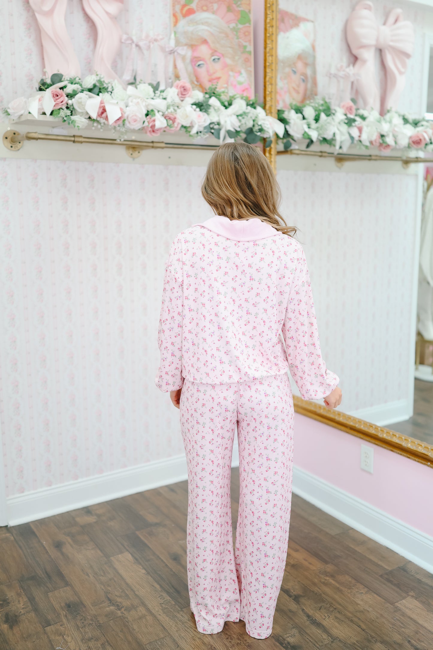 Lollie Ditsy Floral Thermal Set - Pink