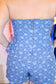 Aimee Strapless Floral Set - Denim Blue