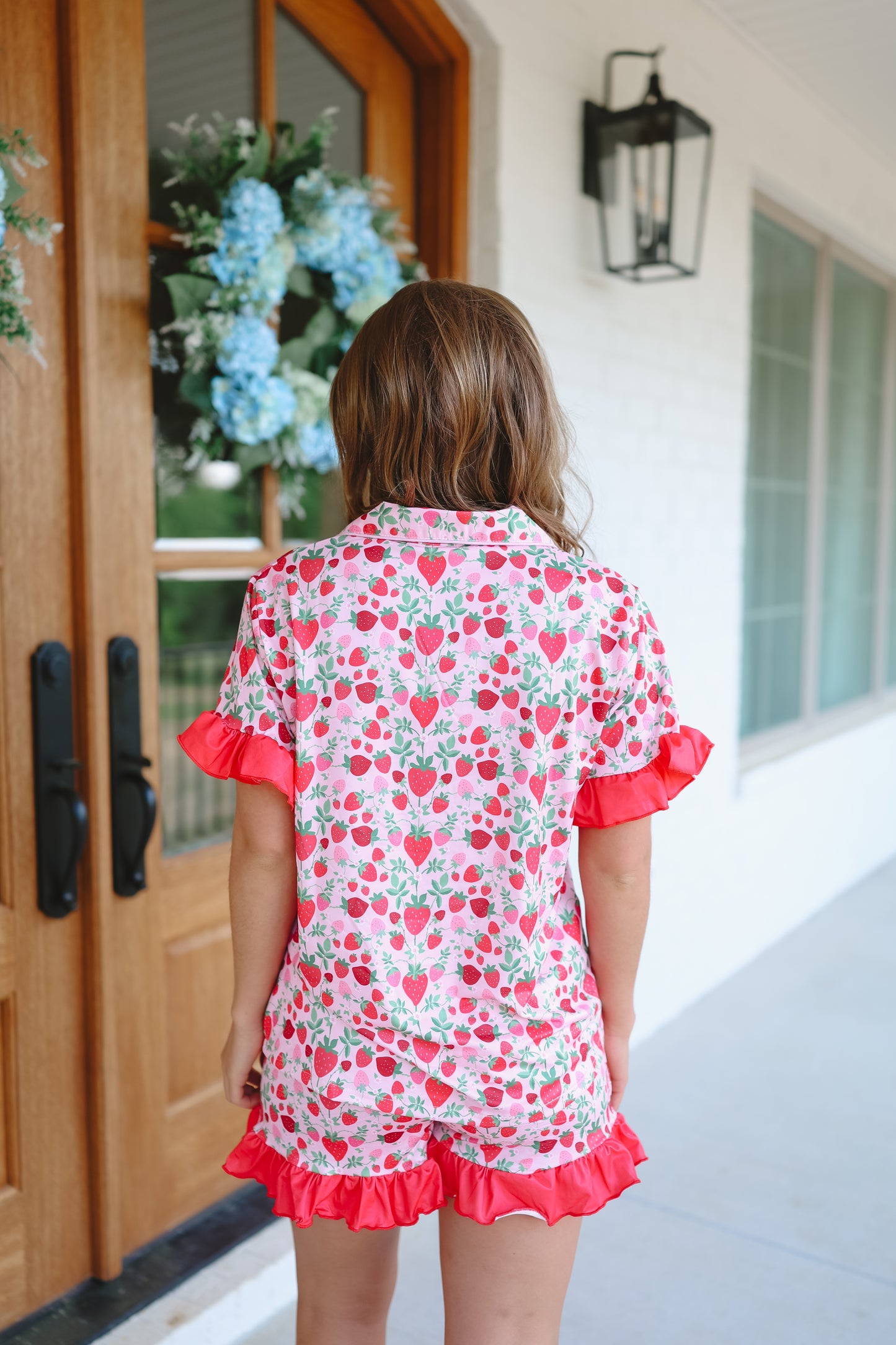 Strawberry Field Pajama Set - Red