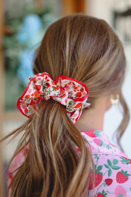Strawberry Field Scrunchie - Red