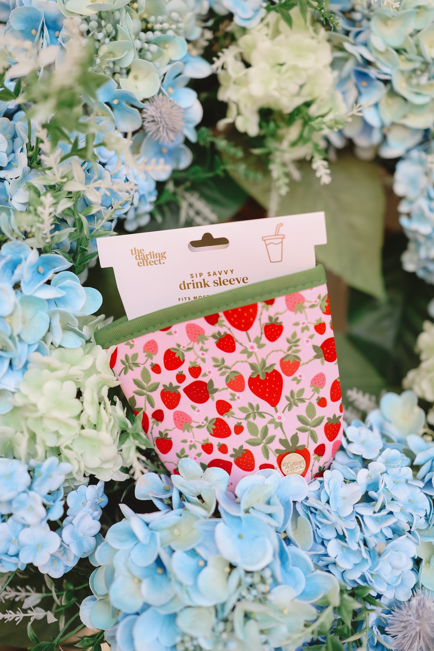 Strawberry Field Large Drink Sleeve - Red