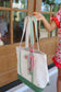 Farm Fresh Strawberry Field Canvas Tote Bag - Cream/Green