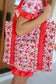 Strawberry Field Quilted Tote Bag - Red