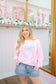 Jayde Floral Bow Pullover - Pink