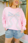 Jayde Floral Bow Pullover - Pink