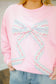Jayde Floral Bow Pullover - Pink