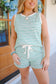 Kyrie Striped Tank & Short Set - Green/Ivory