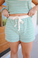Kyrie Striped Tank & Short Set - Green/Ivory