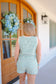 Kyrie Striped Tank & Short Set - Green/Ivory