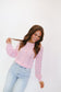 Jennie Bow Pointelle Cardigan - Pink