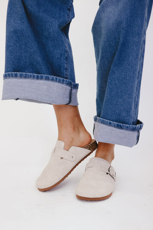 Claudine Slip-On Clogs - Beige