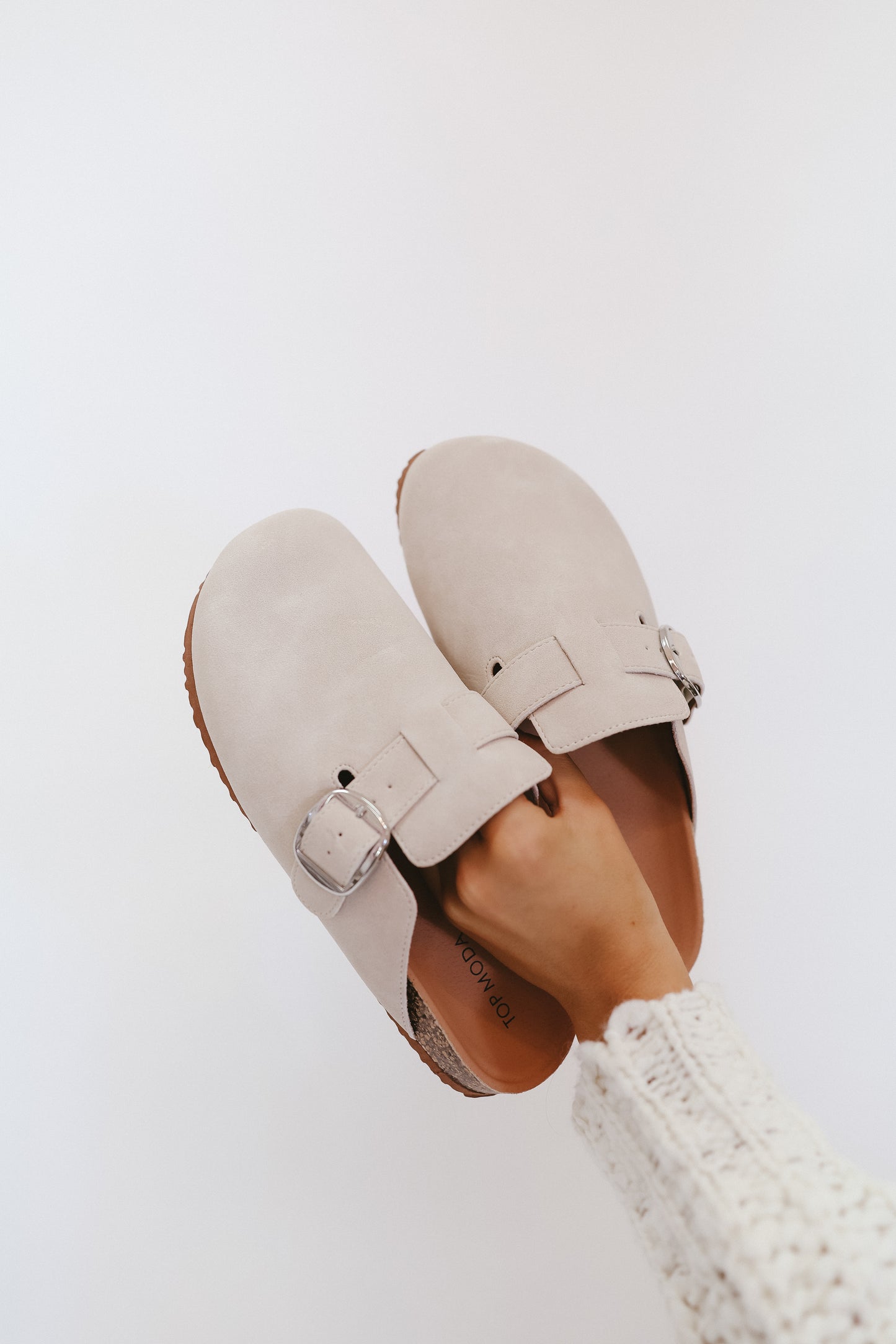 Claudine Slip-On Clogs - Beige
